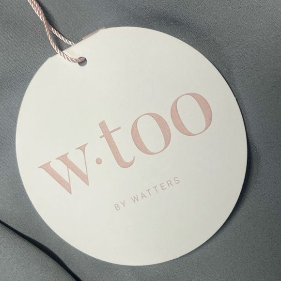 NWT womens Wtoo by Watters diane french blue ruffle v neck Bridesmaid Dress sz 4 - Picture 7 of 9